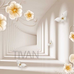 پوستر دیواری سه بعدی طرح گل در اصفهان