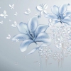 پوستر دیواری طرح گل آبی بزرگ