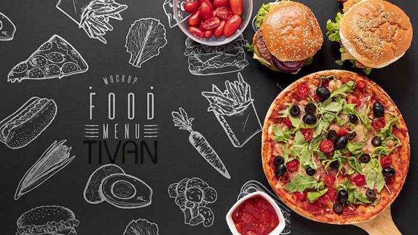 پوستر دیواری طرح پیتزا مناسب رستوران و فست فود