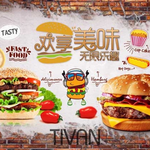 پوستر دیواری طرح ساندویچ مناسب رستوران و فست فود