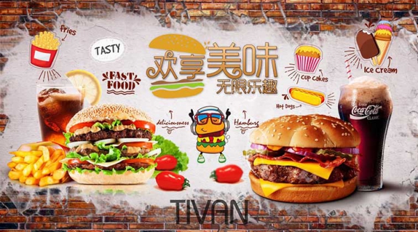 پوستر دیواری طرح ساندویچ مناسب رستوران و فست فود